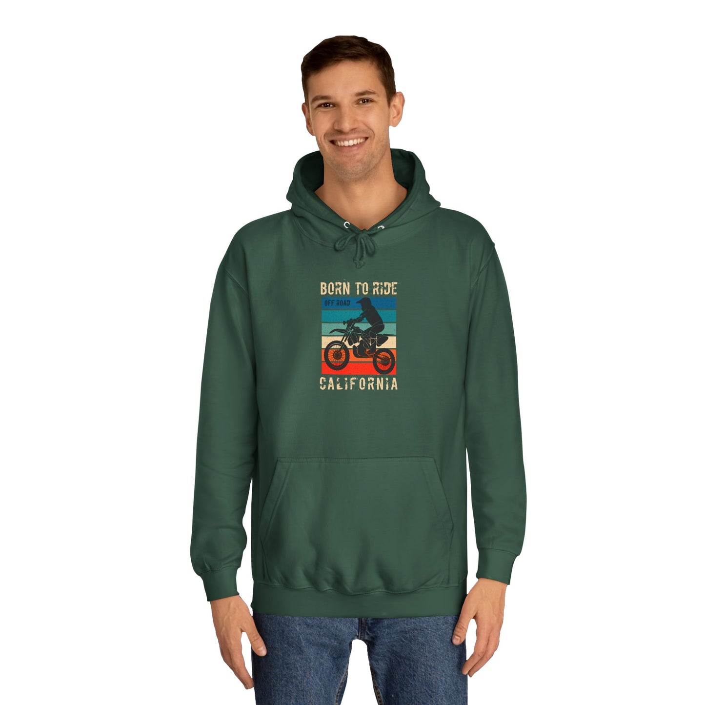 Unisex College Hoodie (Born to Ride)