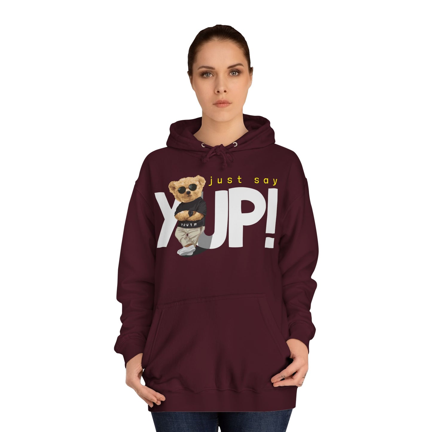 Unisex College Hoodie (Just Say Yup)