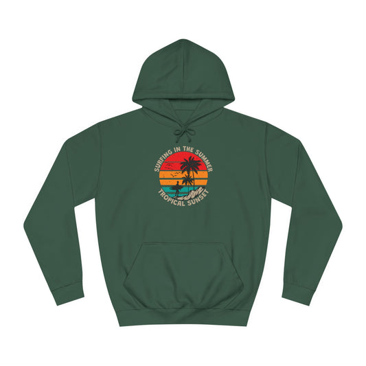 Unisex College Hoodie (Tropical Sunset)