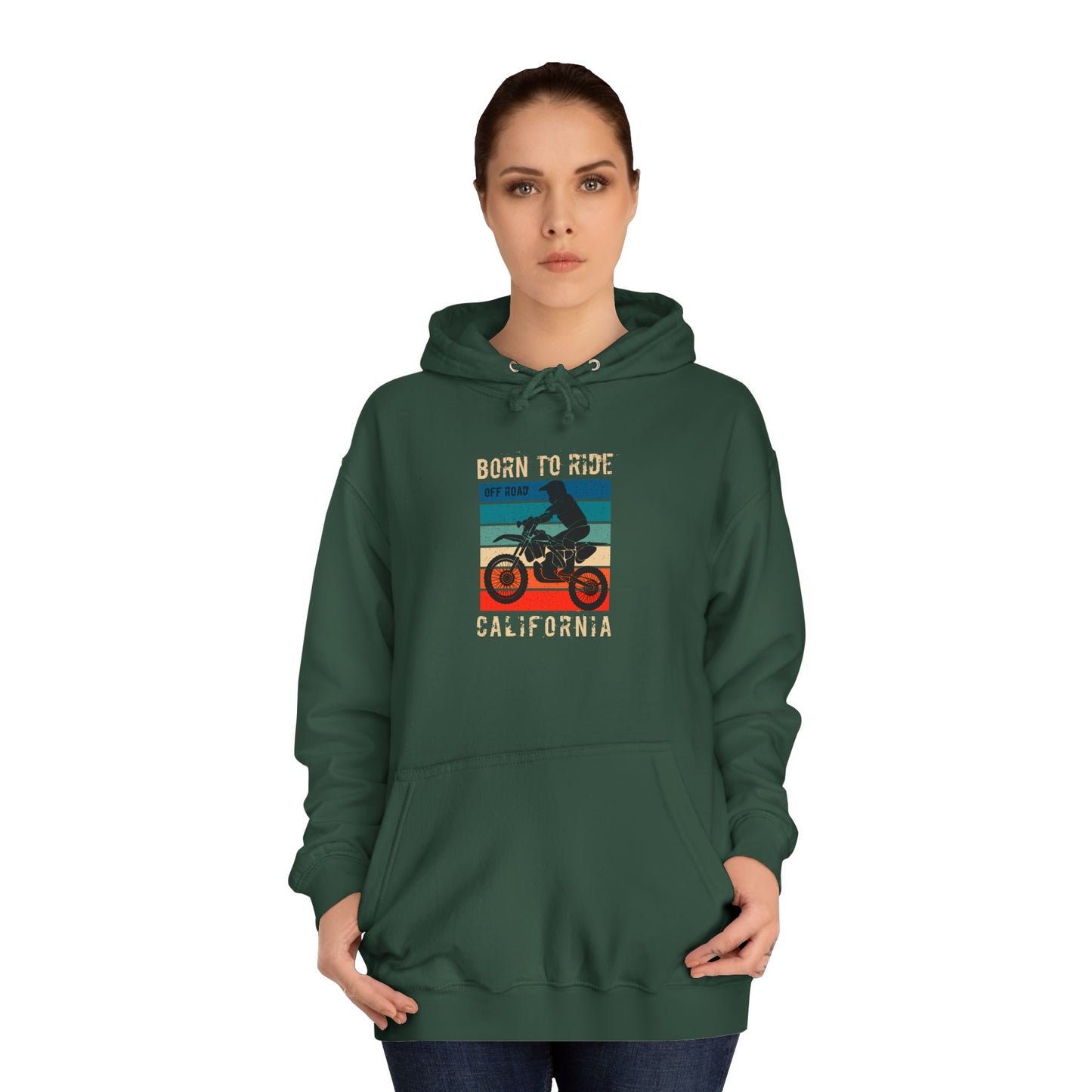 Unisex College Hoodie (Born to Ride)